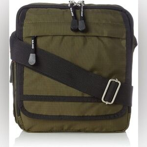 Derek Alexander | North/South Nylon Crossbody Travel Bag Purse Green Olive